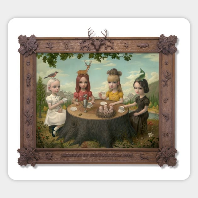 allegory of the four elements 2006 - Mark Ryden Sticker by Kollagio